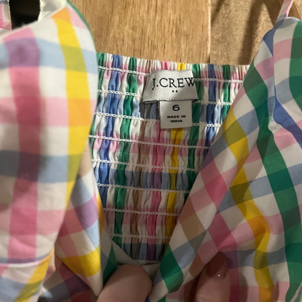 J. Crew Pastel Multi-Color Plaid Maxi Dress - Picture 2 of 2